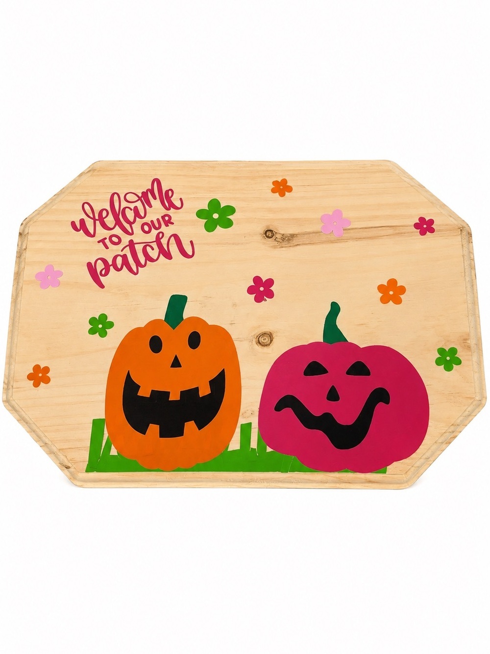Handmade Fall Halloween Wooden Pumpkin Welcome Sign Farmhouse Decor